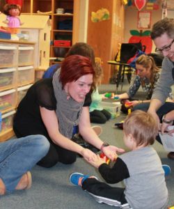 Teachers in the classroom work with their students