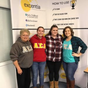 Women from the Alpha Sigma Alpha Sorority at Excentia's Extra Give Event 2016