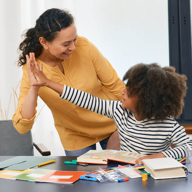 Aba Therapy Woman And Girl With Materials