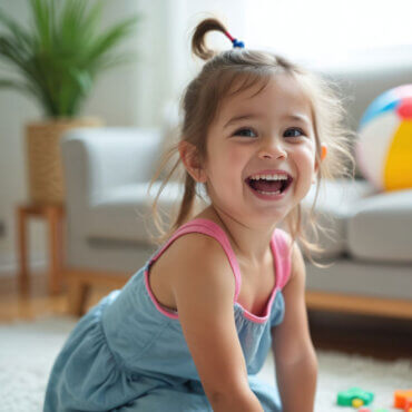 Toddler Playing On Floor