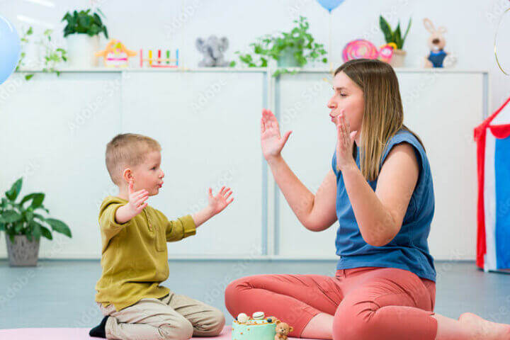 Toddler Sign Language On Floor